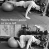 PLanche flexion genoux sur swiss ball