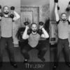 Thruster squat developpé halteres