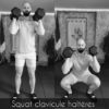 squat clav haltères