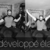 squat developpe elastique en bas