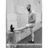 stretching ischium ischios chaines posterieures etirement debout jambe tendue